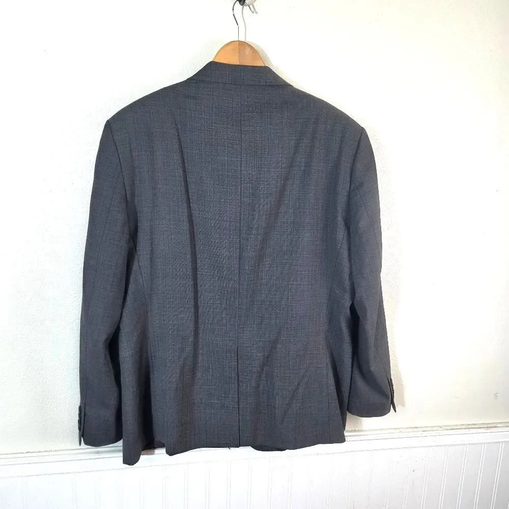 Lauren Ralph Lauren Men Gray Wool Blend Blazer Sport Coat 46R 2 Button Classic